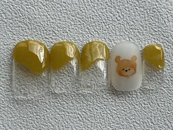 カラ ネイル 中津店(calla nail)/水彩くまちゃん