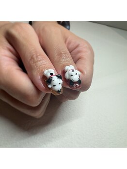 スヌーピーネイル/3Dネイル