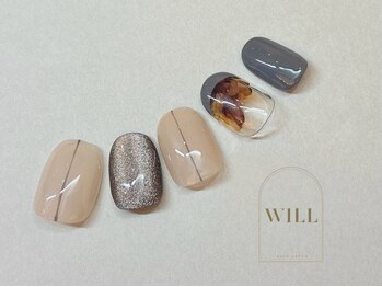 秋冬ニュアンスフレンチネイル