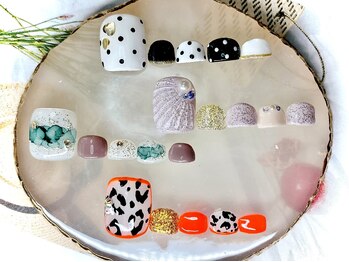 ロビン ネイル(ROBIN NAIL)/華やかフットアートセット☆