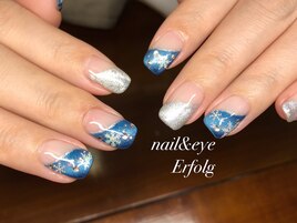 輝く冬の雪の結晶ネイル！