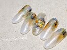 奥行きキラキラニュアンスネイル