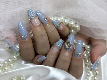 アンジュ(Ange)/【Miyu】ブルーツイードネイル