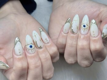 ネイルズバー 新宿店(Nails Bar)/エヴィルアイゴールドネイル