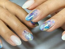 サロンドフォーエイチ(salon de 4H)/透け感のニュアンスネイル☆