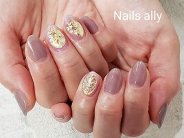 氷ネイル×うるうるネイル×春