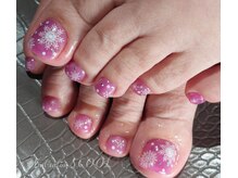 スクール(SCOOL)/2023 秋冬　雪結晶フットネイル