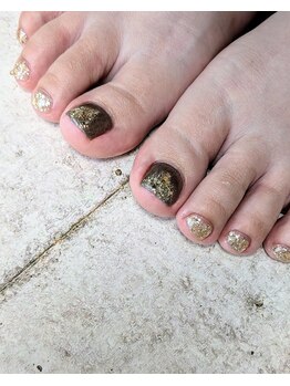 大人ニュアンスフットネイル