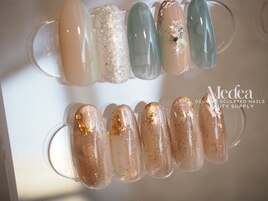 春ニュアンス定額/縦グラ押し花