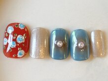 カラ ネイル 中津店(calla nail)/オシャレな青薔薇