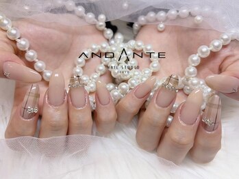 アンダンテ ネイル スタジオ トウキョウ(ANDANTE NAIL STUDIO TOKYO)の写真/透明感が溢れる定額デザイン多数◇ANDANTE collection◇手元が美しく輝く、シンプルコースもおすすめ◎