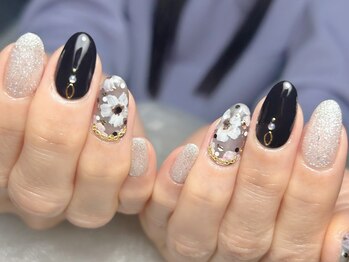 ジェミーネイル(JeMY nail)/〈オフ込み〉華やかアート