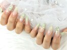 【森】キラキラホロ ネイル