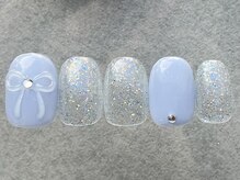 ネイルメゾン 天神店(NAIL MAISON)/リボンぷっくりネイル￥6000