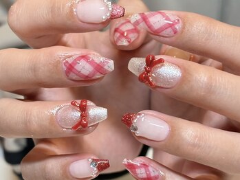 Nail Salon KURELLY 津市久居 -ネイルサロンクレリー- 持ち込みネイル/長さ出しの写真/【ストーン/パール/シール等つけ放題】理想のゴテゴテ韓国ネイルが叶う★デザインやり放題持ち込み大歓迎!
