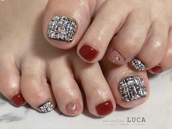 ネイルアトリエルカ(nail atelier LUCA)/M-481 大人可愛いツイードネイル