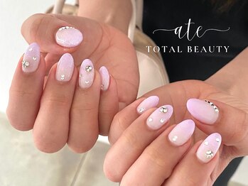 アテ(ate)/春パープルネイル