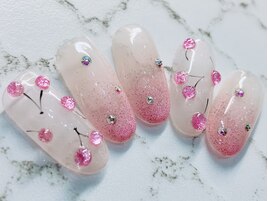 ピンク チェリーネイル