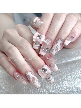 クイーンズビューティーサロン 歌舞伎町店(Queen's beauty salon)/長さだし リボン パラジェル