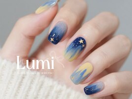 星空グラデーションネイル