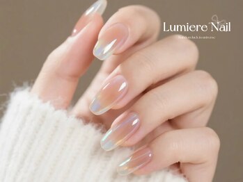 ルミエール ネイル モンナカ(Lumiere Nail Monnaka)/オンブレフレンチ/冬ネイル
