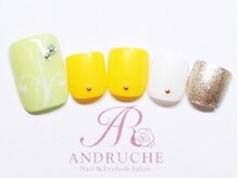 アンドルーチェ 芦屋モンテメール店(ANDRUCHE)/フラワーフットネイル