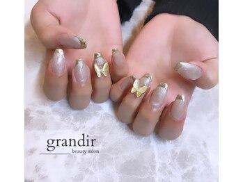グランディール(grandir)/ミラーフレンチネイル