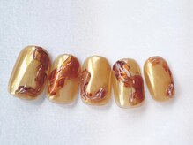 アイネイルズ 梅田店(I nails)/ゴールドパウダーインクアート