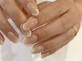 アイネイルズ 渋谷店(I nails)/【Yuki.f】パールフレンチ