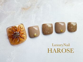 ラグジュアリーネイル ハローズ(HAROSE)/ひまわりネイル