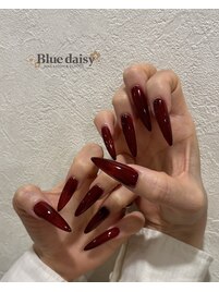 長さだし#秋カラーネイル