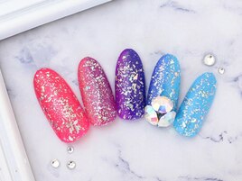 カラフルミラーネイル￥7980
