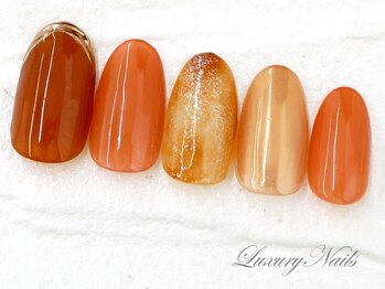 ラグジュアリーネイルズ カワグチ(Luxury Nails Kawaguchi)/テラコッタ*タイダイアート
