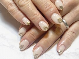シアーホワイト×ゴールド