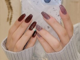 ボルドーフラッシュネイル