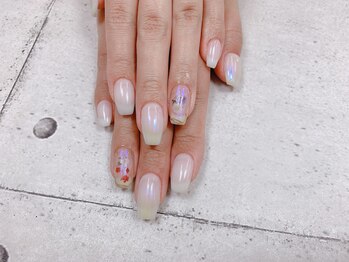 ネイル ビューティーマジック 葛西本店/オーロラフラワーネイル