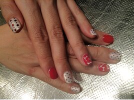 ホログラムドットとりぼんネイル