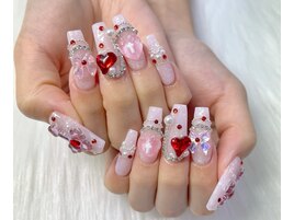 キラキラハートネイル☆