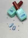 ブルーネイル＆パールビジュー