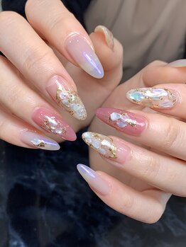 レディグリッター(Lady glitter)/シアカラー×シェルデザイン