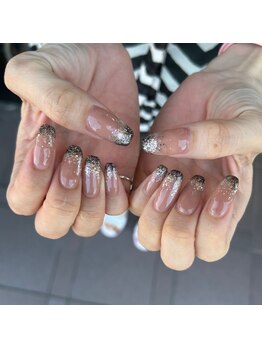 白べぇーっ 本店 湊町店/ダブルラメグラネイル☆