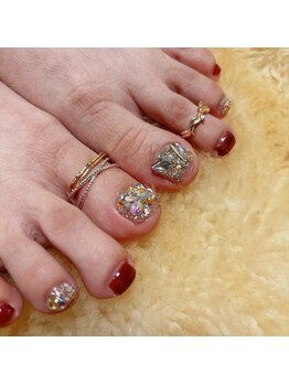 大人ゴージャスなキラキラフット