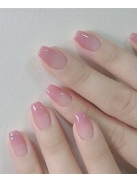 ピンクグラデーションネイル