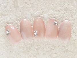 ラメフレンチ/シンプルネイル