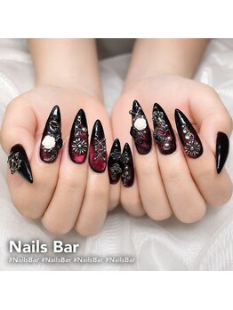 ネイルズバー 渋谷(Nails Bar)の写真/【ストーン・パーツの種類豊富】盛りたいならつけ放題クーポンがオススメ!思いっきりネイルを楽しんで♪