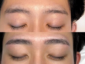 メノール(MENOR)の写真/ベタっと貼り付かない【立体眉毛パーマxワックス】男性の毛質を活かしたパーマ技術で理想のまゆげへ。