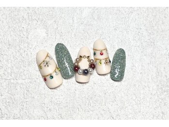 プルメリア(PLUMERIA)/クリスマスネイル