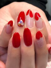 ノーラスリエン 銀座(NOLASLIEN)/ハートネイル　バレンタイン