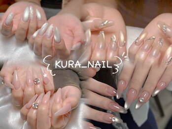 クラネイル(KURA_NAIL)の写真/透明感ちゅるん長さだし♪韓国風ワンホンネイル
