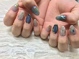 シェル＆金箔ネイル！